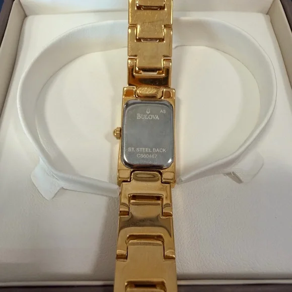 Bulova Women's Gold and Silver Watch with Diamond Accents - Picture 3 of 6